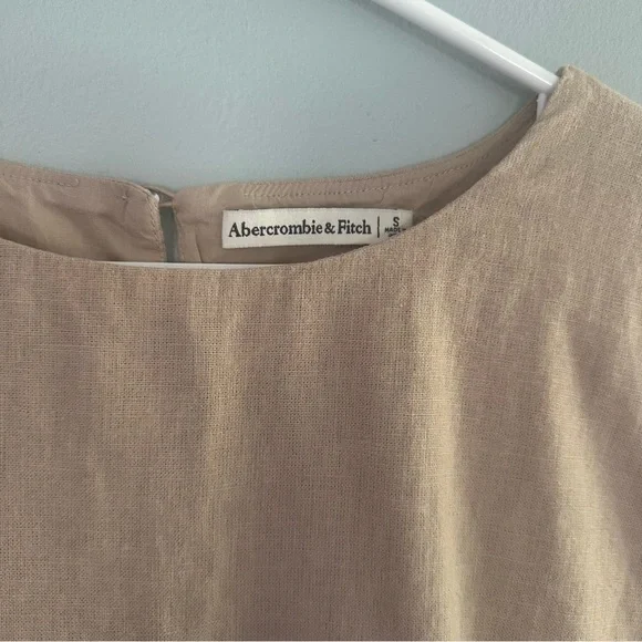 Abercrombie & Fitch Beige Linen Blend Tank Top - Picture 4 of 4